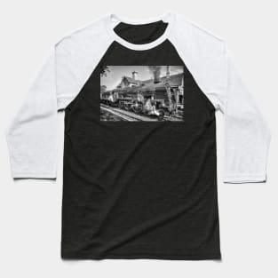 46100 LMS Royal Scot - Black and White Baseball T-Shirt